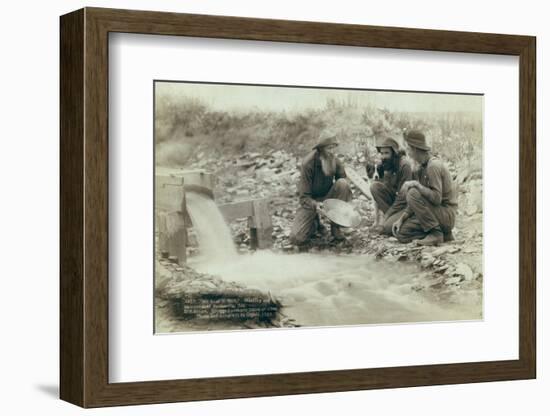 Washing and panning gold, Rockerville, 1889-John C. H. Grabill-Framed Photographic Print