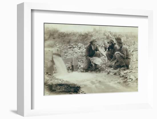 Washing and panning gold, Rockerville, 1889-John C. H. Grabill-Framed Photographic Print