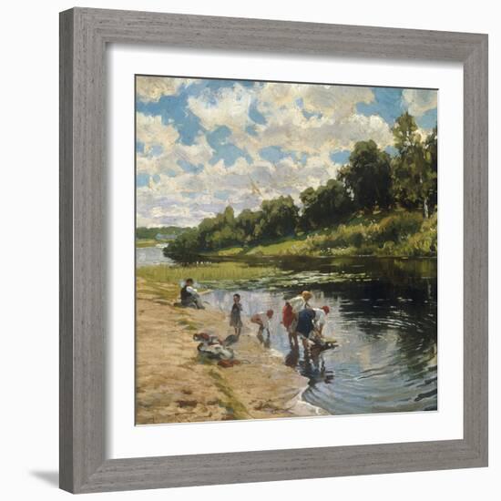 Washing at the River Bank, 1922-Vladimir Egorovic Makovsky-Framed Giclee Print