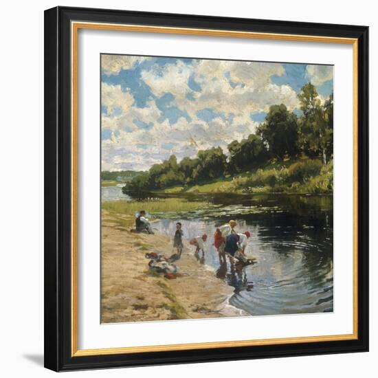 Washing at the River Bank, 1922-Vladimir Egorovic Makovsky-Framed Giclee Print