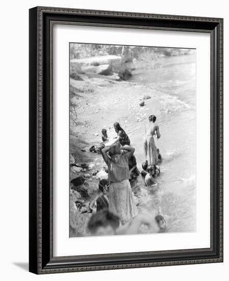 Washing at the River Near Tehuantepec, Mexico, 1929-Tina Modotti-Framed Giclee Print