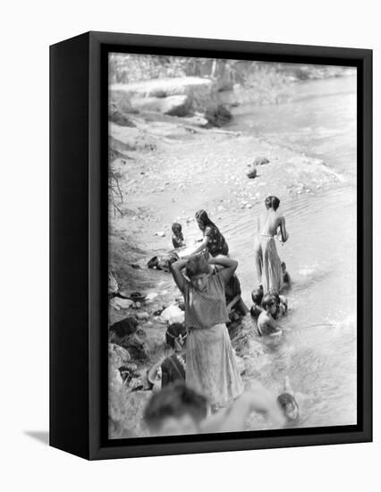 Washing at the River Near Tehuantepec, Mexico, 1929-Tina Modotti-Framed Premier Image Canvas