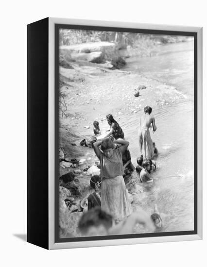 Washing at the River Near Tehuantepec, Mexico, 1929-Tina Modotti-Framed Premier Image Canvas