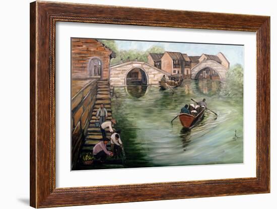 Washing Clothes by the Stream, 1995-Komi Chen-Framed Giclee Print