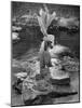 Washing Clothes in a Primitive Open Air Laundry-Walter Sanders-Mounted Photographic Print