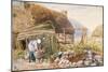 Washing Day at Balmarcara, C.1860 (W/C on Paper)-Myles Birket Foster-Mounted Giclee Print