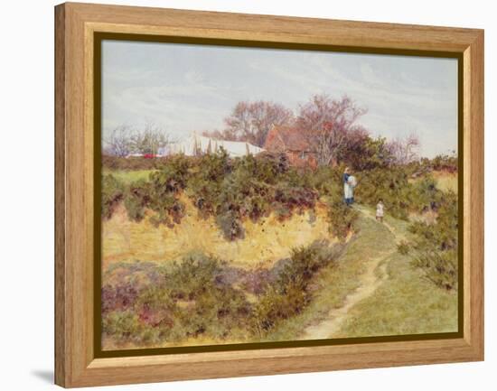 Washing Day at Sandhills, Witley-Helen Allingham-Framed Premier Image Canvas