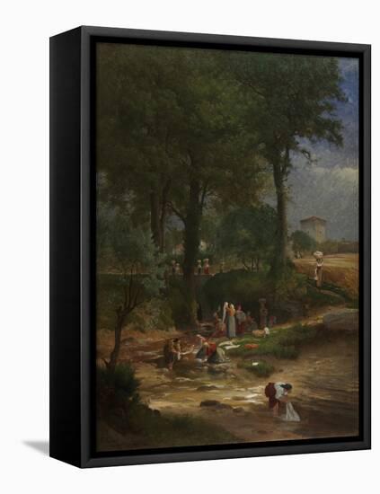 Washing Day Near Perugia, 1873-George Snr. Inness-Framed Premier Image Canvas