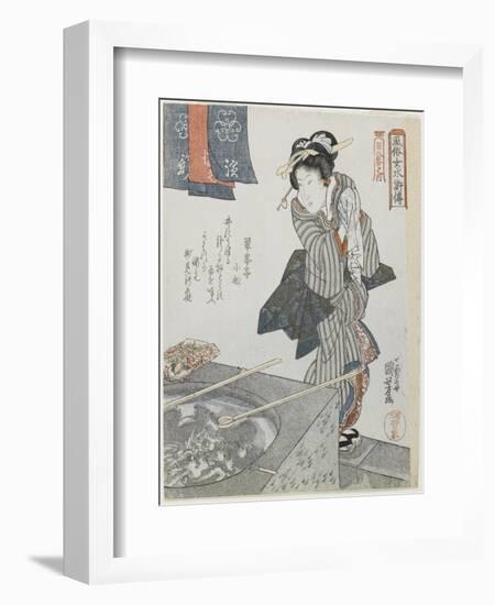 Washing Hands as a Mitare of Gongsun Sheng, C. 1828-Utagawa Kuniyoshi-Framed Giclee Print