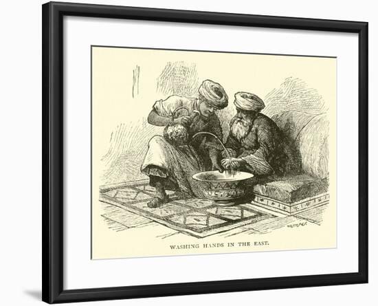 Washing Hands in the East-null-Framed Giclee Print