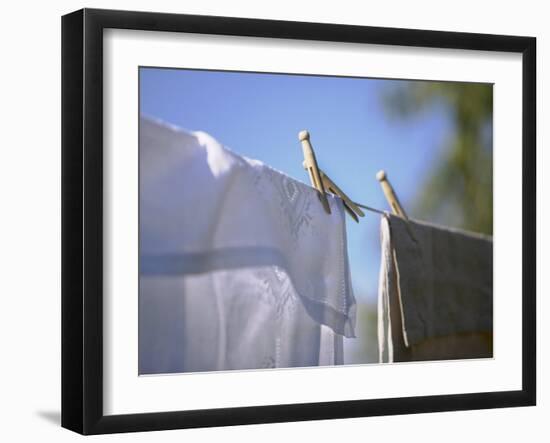 Washing Hanging on the Line-Roland Krieg-Framed Photographic Print