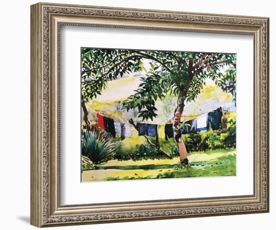 Washing Line 2017 (Watercolour)-Tilly Willis-Framed Giclee Print