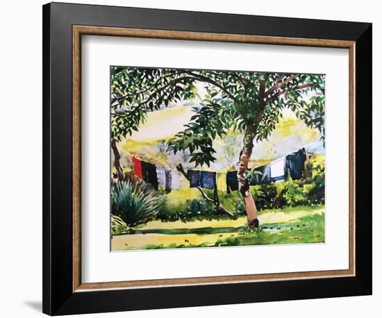 Washing Line 2017 (Watercolour)-Tilly Willis-Framed Giclee Print