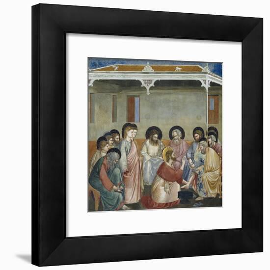 Washing of Feet, Detail from Life and Passion of Christ-Giotto di Bondone-Framed Giclee Print