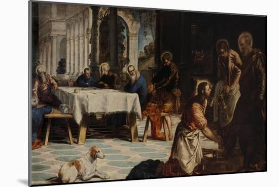 Washing of the Feet-Jacopo Robusti Tintoretto-Mounted Giclee Print