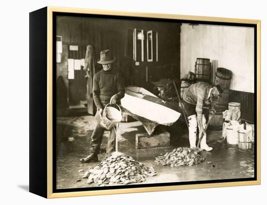 Washing Oysters-null-Framed Premier Image Canvas