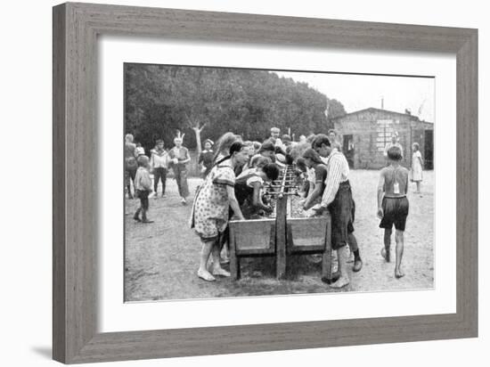 Washing-Up at a Juvenile Summer Holiday Camp, Germany, 1922-Otto Haeckel-Framed Giclee Print