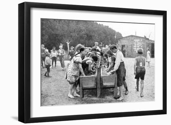 Washing-Up at a Juvenile Summer Holiday Camp, Germany, 1922-Otto Haeckel-Framed Giclee Print