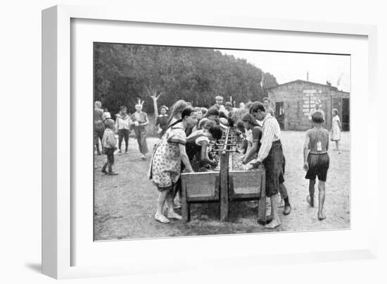 Washing-Up at a Juvenile Summer Holiday Camp, Germany, 1922-Otto Haeckel-Framed Giclee Print