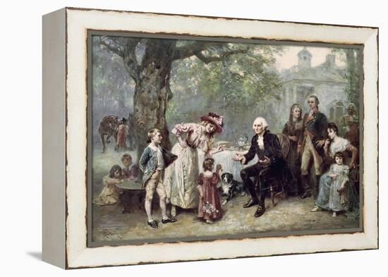 Washington and His Family-Jean Leon Gerome Ferris-Framed Premier Image Canvas