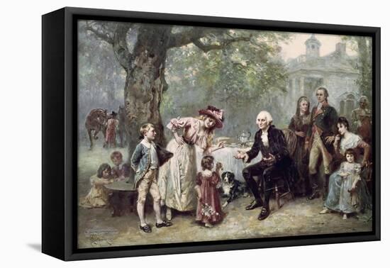 Washington and His Family-Jean Leon Gerome Ferris-Framed Premier Image Canvas