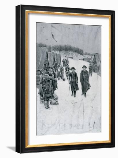 Washington and Steuben at Valley Forge, Illustration from "General Washington" by Woodrow Wilson-Howard Pyle-Framed Giclee Print