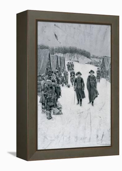 Washington and Steuben at Valley Forge, Illustration from "General Washington" by Woodrow Wilson-Howard Pyle-Framed Premier Image Canvas