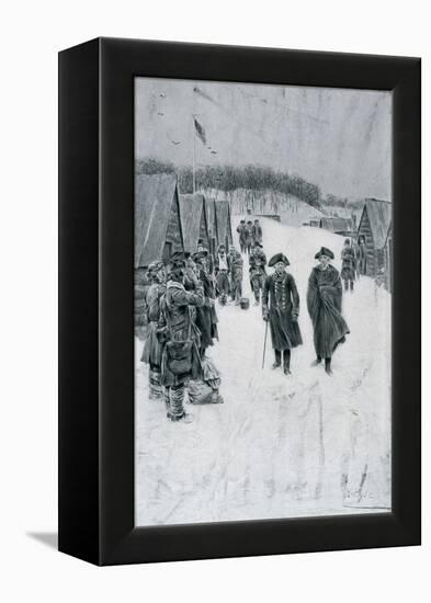 Washington and Steuben at Valley Forge, Illustration from "General Washington" by Woodrow Wilson-Howard Pyle-Framed Premier Image Canvas