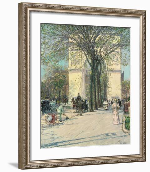Washington Arch, Spring, 1890-Childe Hassam-Framed Giclee Print
