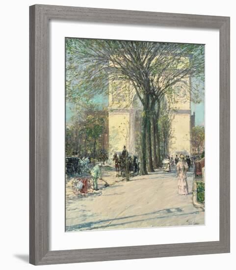 Washington Arch, Spring, 1890-Childe Hassam-Framed Giclee Print