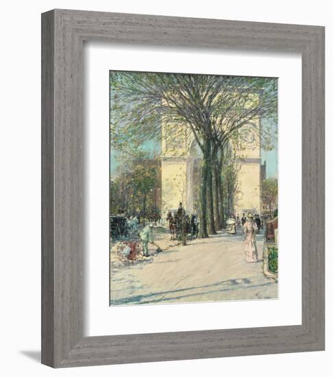 Washington Arch, Spring, 1890-Childe Hassam-Framed Art Print