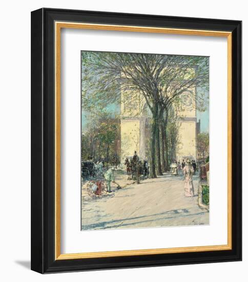 Washington Arch, Spring, 1890-Childe Hassam-Framed Art Print