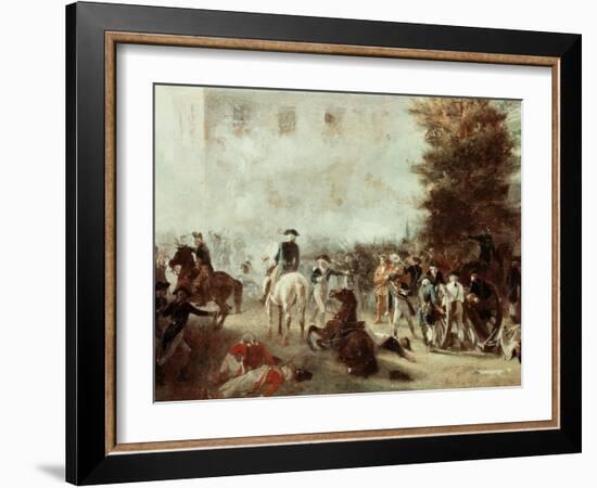 Washington at Battle of Germantown-Alonzo Chappel-Framed Giclee Print