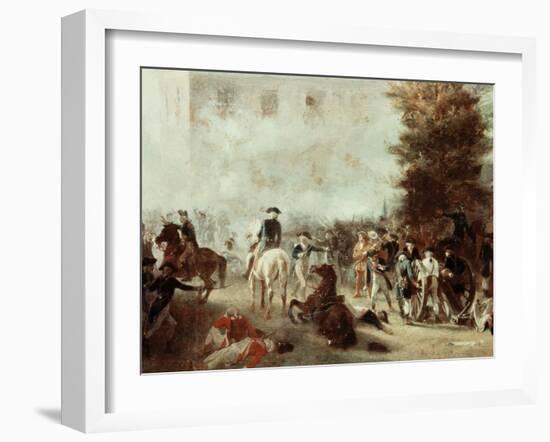 Washington at Battle of Germantown-Alonzo Chappel-Framed Giclee Print