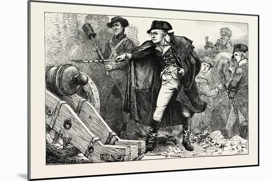 Washington at the Siege of Yorktown, American Revolutionary War, USA, 1870S-null-Mounted Giclee Print