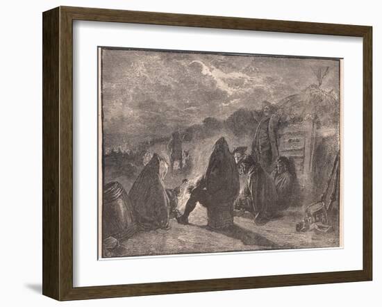 Washington at the Valley Forge by the Camp Fire-Paul Hardy-Framed Giclee Print