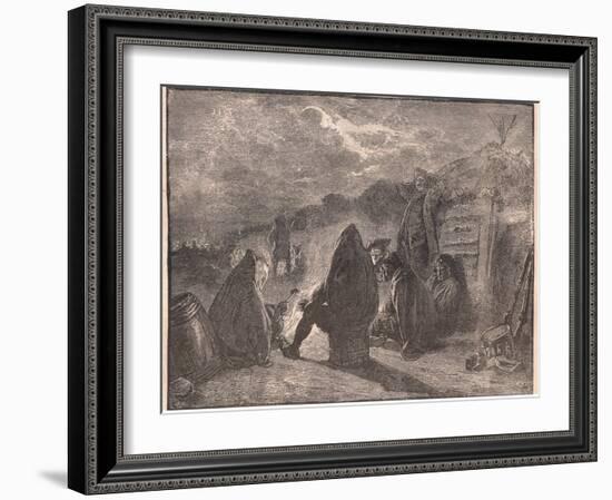 Washington at the Valley Forge by the Camp Fire-Paul Hardy-Framed Giclee Print