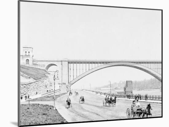 Washington Bridge and the Harlem River Speedway, New York-null-Mounted Photo