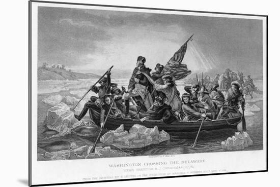 Washington Crossing the Delaware, 1776-Emanuel Gottlieb Leutze-Mounted Giclee Print