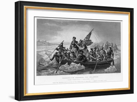 Washington Crossing the Delaware, 1776-Emanuel Gottlieb Leutze-Framed Giclee Print