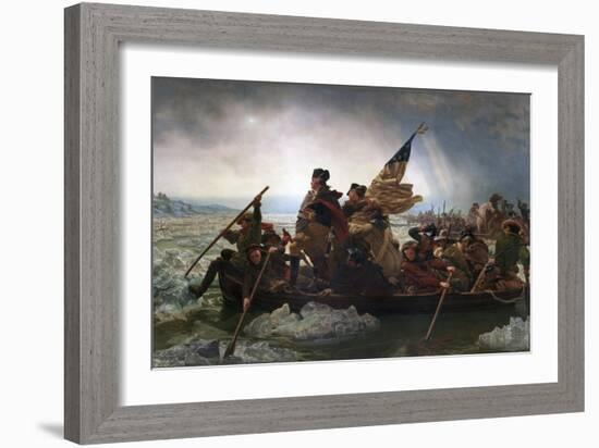 Washington Crossing the Delaware by Emanuel Leutze-Emanuel Leutze-Framed Giclee Print