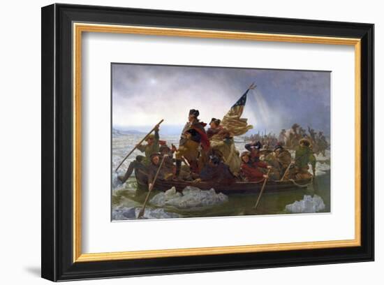 Washington Crossing the Delaware (cropped)-Emanuel Gottlieb Leutze-Framed Giclee Print