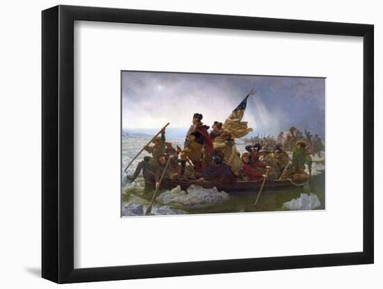 Washington Crossing the Delaware (cropped)-Emanuel Gottlieb Leutze-Framed Art Print