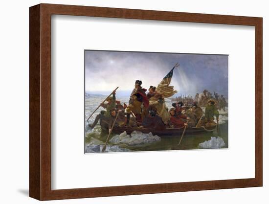 Washington Crossing the Delaware (cropped)-Emanuel Gottlieb Leutze-Framed Art Print