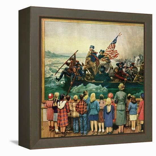 "Washington Crossing the Delaware", February 24, 1951-Stevan Dohanos-Framed Premier Image Canvas