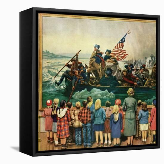 "Washington Crossing the Delaware", February 24, 1951-Stevan Dohanos-Framed Premier Image Canvas