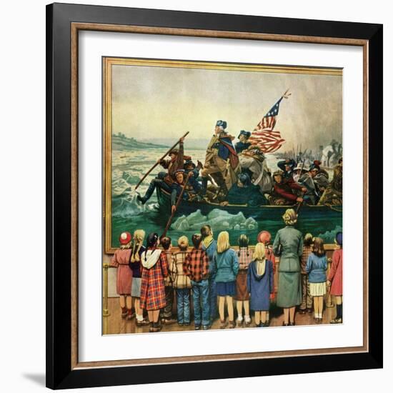 "Washington Crossing the Delaware", February 24, 1951-Stevan Dohanos-Framed Giclee Print