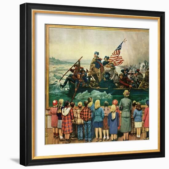 "Washington Crossing the Delaware", February 24, 1951-Stevan Dohanos-Framed Giclee Print