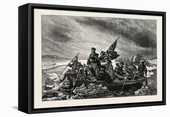 Washington Crossing the Delaware, from the Painting by Leutze, USA, 1870S-null-Framed Premier Image Canvas