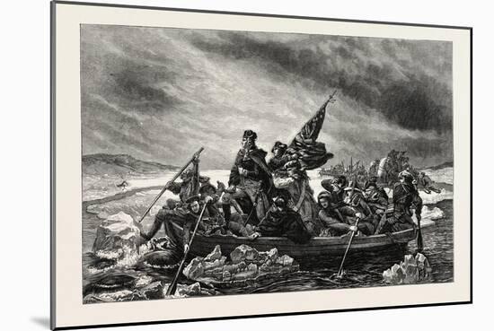 Washington Crossing the Delaware, from the Painting by Leutze, USA, 1870S-null-Mounted Giclee Print